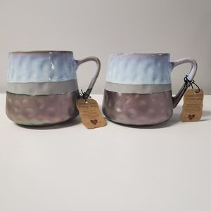 La Rochelle Artisan set of mugs, stunning sky blue